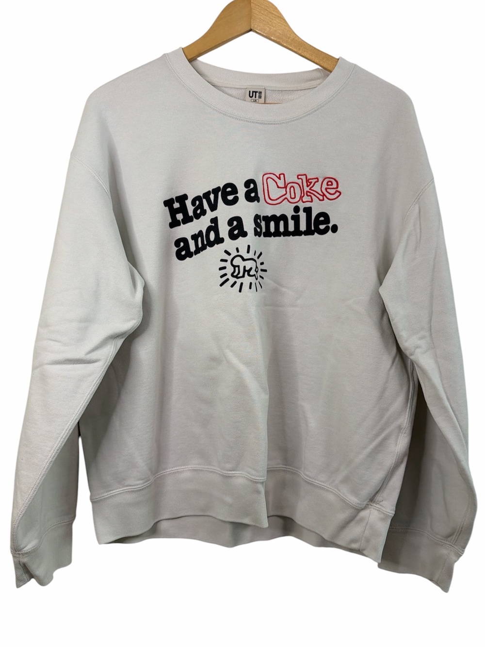 Uniqlo UT Coca-Cola Keith Haring Crewneck Sweatshirt White Large